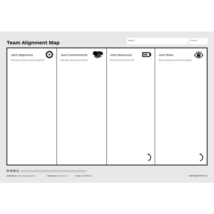 Team Alignment Map A3 - A visual tool how to align your project team for joint success