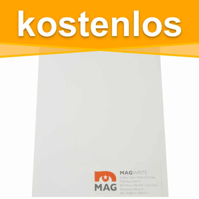 MagWrite hochglanz - magnethaftende Whiteboard Tapete A5 - Muster