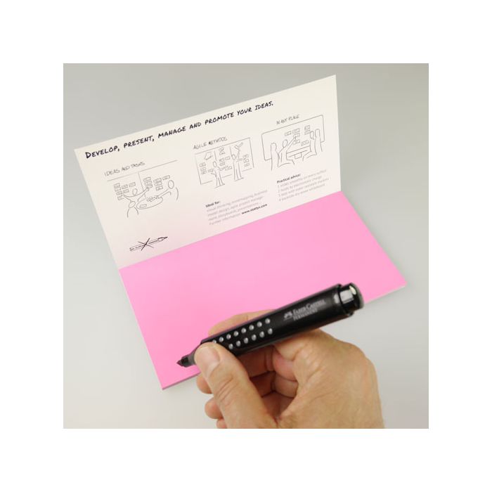 Stattys Notes M pink, Electrostatic self-adhesive moderation cards, self-adhesive notepaper, sticky magnetic notes, moderation card, stattys, stickynotes, stattys notes, statty, electrostatic foil, notepad, pad for drawing, office set, static notepad