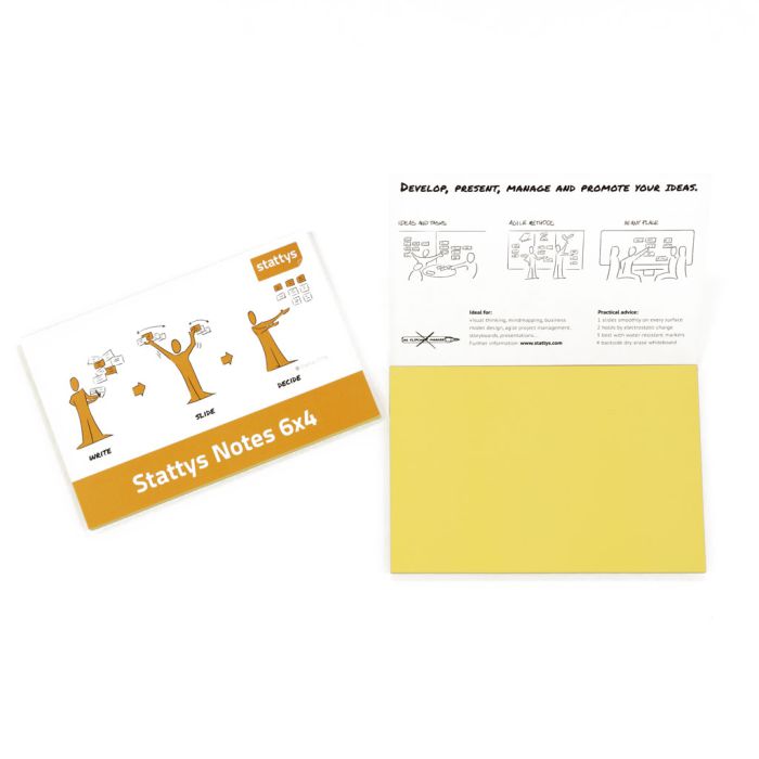 Stattys Notes 6“ x 4“ (15.3 x 10.2 cm),  yellow