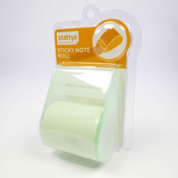 Sticky Notes Roll grün, Haftnotizen-Rolle, Post-it, Büro, Brainstorming, Haftnotizen, Präsentation, stattys Notizen, Whiteboard, Organisation, Organisation, Ideen, fünf Farben, Planung, grün, orange, rosa, blau, weiß