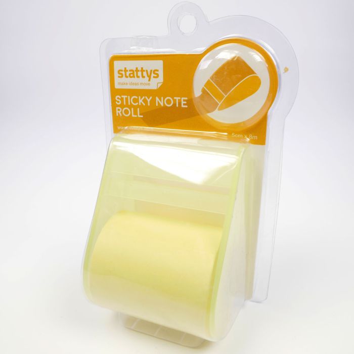 Sticky Notes Roll gelb, Post it Rolle, Haftnotizen-Rolle, Post-it, Büro, Brainstorming, Haftnotizen, Präsentation, stattys Notizen, Whiteboard, Organisation, Organisation, Ideen, fünf Farben, Planung, grün, orange, rosa, blau, weiß