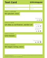 Strategyzer Business Model Test Karte A6 (DE)