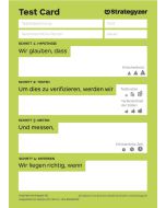 Strategyzer Business Model Test Card A5 (DE)