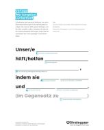 Vorlage Werteangebot in Lückentext