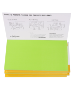 Stattys Notes S, 5er Set grün, elektrostatisch selbstklebende Moderations-Karten, selbstklebendes Notizpapier, Sticky Magnetic Notes, Moderations-Karte, stattys, stickynotes, static notes, statty, Folie elektrostatisch, Notizzettel, Block zum Malen