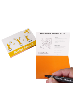 Stattys Notes S, orange, electrostatic self-adhesive moderation cards, self-adhesive notepaper, sticky magnetic notes, moderation card, stattys, sticky notes, statty, static notes, notepad, pad for drawing