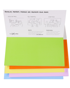 Stattys Notes S, Set in 5 Farben, elektrostatisch selbstklebende Moderations-Karten, selbstklebendes Notizpapier, Sticky Magnetic Notes, Moderations-Karte, stattys, stickynotes, static notes, statty, Folie elektrostatisch, Notizzettel, Block zum Malen