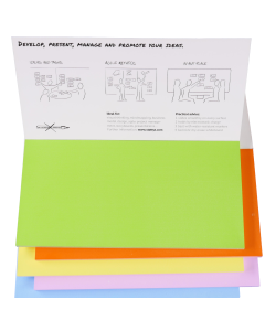 Stattys Notes M, pack of 5 colors, electrostatic self-adhesive moderation cards, self-adhesive notepaper, sticky magnetic notes, moderation card, stattys, sticky notes, statty, static notes, notepad, pad for drawing