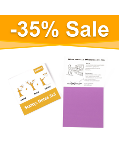 Stattys Notes 3“ x 3“ (7.6 x 7.6 cm), green, electrostatic self-adhesive moderation cards, self-adhesive notepaper, sticky magnetic notes, moderation card, stattys, stickynotes, stattys notes, statty, electrostatic foil, notepad, pad for drawing, office s