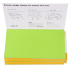 Stattys Notes S, 5er Set grün, elektrostatisch selbstklebende Moderations-Karten, selbstklebendes Notizpapier, Sticky Magnetic Notes, Moderations-Karte, stattys, stickynotes, static notes, statty, Folie elektrostatisch, Notizzettel, Block zum Malen