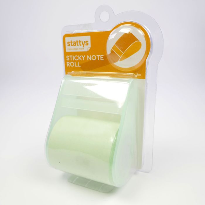 Sticky Notes Roll green, Sticky Notes Roll, Post-it, office, brainstorming, notes of liability, presentation, stattys notes, whiteboard, organize, organization, ideas, five colors, planning, green, yellow, pink, blue, white, paper