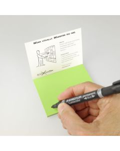 Stattys Notes S green, electrostatic self-adhesive moderation cards, self-adhesive notepaper, sticky magnetic notes, moderation card, stattys, stickynotes, stattys notes, statty, electrostatic foil, notepad, pad for drawing, office set, static notepad